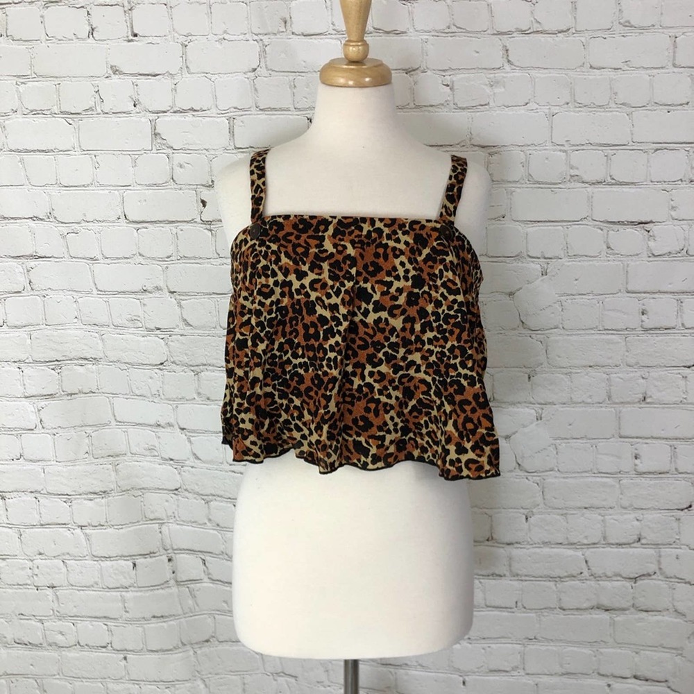 Animal Print Cropped Top Band of Gypsies Medium